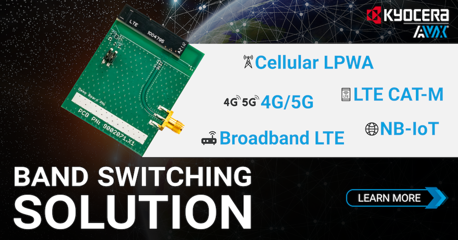 Industry's First Evaluation Board for Testing Antenna Band Switching Performance